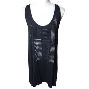 NWOT Lane Bryant Woman's Black Silver Studded Sleeveless  Top Sz 18/20